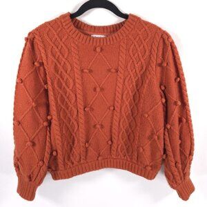 For Love & Lemons Women’s Florentina Sweater Ginger Orange KFA20S403 Size‎ XS